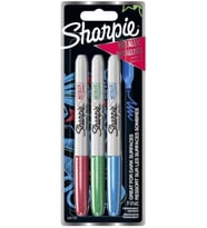 Sharpie Fine Permanent Markör 3 Renk Metalik Renkler Kırmızı Yeşil Mavi