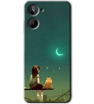 Realme 10 4G Kılıf HD Desen Baskılı Kılıf - Kedili Kız
