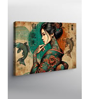 Kanvas Tablo Geleneksel Japon Geisha