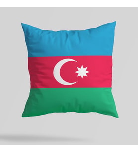 Azerbaycan Bayrağı Baskılı Yastık