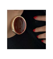 BORDO RENK MARKA MODEL BÜYÜK KÜPE-GOLD RENK ACR8578