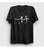 Presmono Unisex Siyah Vincent and Jules Film Pulp Fiction T-Shirt 248843tt