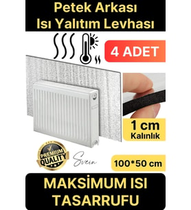 4 Adet Petek Arkası 1 Cm Isı Yalıtım Levhası Radyatör Izolasyon Kalorifer Ev Ofis Tasarruf Arkalığı