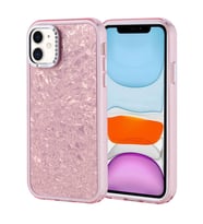 Apple iPhone 11 Uyumlu Kılıf Taşlı Tasarımlı Zore Kapi Kapak (Pembe)