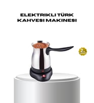 Paslanmaz Çelik Elektrikli Cezve 800W 6 Fincan Kapasiteli