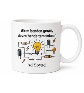 Elektrik Mühendisine Özel Eğlenceli Tasarım Seramik Kupa Bardak Hediye