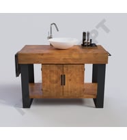 Ntconcept Miha Masif Ahşap Lavabo Dolabı Hilton