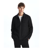 LCW Vision Siyah Slim Fit Gömlek Yaka Erkek Ceket