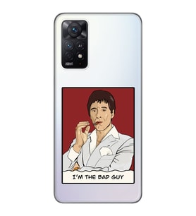 Redmi Note 11 Pro Uyumlu Scarface Tony Montana Tasarımlı Şeffaf Telefon Kılıfı