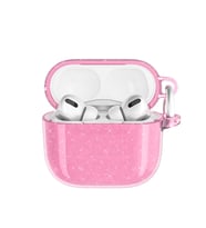 Apple Airpods 4 Uyumlu Zore Allstar Airbag 32 Parlayan Simli Saydam Renkli Kılıf (Pembe)