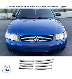 VW Passat Krom Ön Panjur 8 prç. 1996-2001 arası P. Çelik