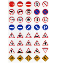 Sticker Kabartmalı A4 Boyutunda Stiker Defter, Planlayıcı Etiket-(lim541) - Trafik Levhaları