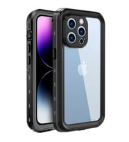 Microsonic Apple iPhone 15 Pro Kılıf Waterproof 360 Full Body Protective Siyah