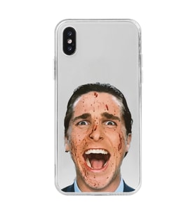 Iphone X ve XS Uyumlu American Psycho Tasarımlı Şeffaf Telefon Kılıfı