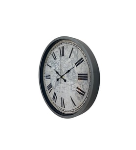 Gri 36 Cm Atlas Modern Tasarım Duvar Saati (Standart)