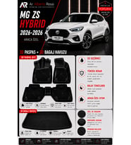 MG ZS HYBRID 2026-2026 Araca Özel 3D Paspas + 3D Bagaj Havuzu