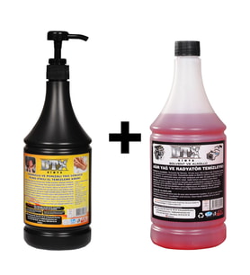 Kumlu El Temizleme Kremi ( Sabunu) 1 kg & Alkollü intercooler temizleme sıvısı 1 Lt
