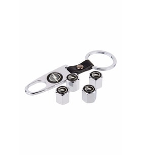 Opel Ascona Paslanmaz Çelik Sibop Kapağı ve Anahtarlık Seti Krom Renk