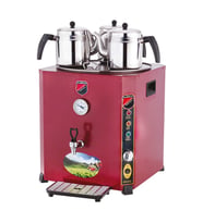 Işıkgaz Silver Elit Jumbo 36 Litre 3 Demlikli Çay Kazanı Makinesi (Gri)