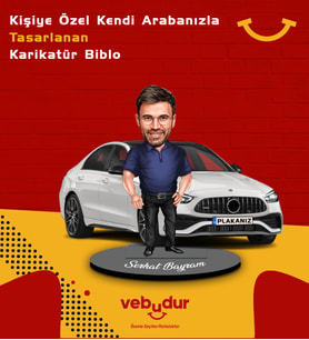 Kişiye Özel Kendi Aracınla Tasarlanabilir Karikatür Ahşap Biblo Model 7