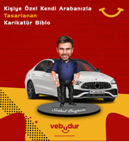Kişiye Özel Kendi Aracınla Tasarlanabilir Karikatür Ahşap Biblo Model 7