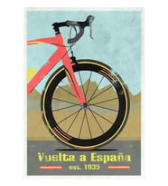 Vuelta A España Bisiklet Tablo Ahşap Poster Dekoratif