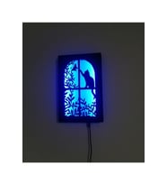 otantik dekoratif led ışıklı duvar tablo ve gece lambası (Siyah)