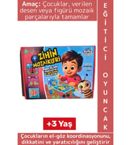 Eğitici Çocuk Dikkat Yaratıcılık El Göz Koordinasyonu Odak Gelişimi Eğlenceli Oyun Zihin Mozaikleri