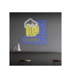 BAR Yazılı ve Şekilli Neon Tabela