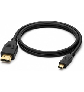 HDMI to HDMI Kablo, 5 Metre 1080P Full HD Hdmi Görüntü ve Ses Aktarım Kablosu, Micro Hdmi Type-D Kamera Tablet Mini Laptop Raspberry Pi TV Monitör Projeksiyon Bağlantı Kablosu