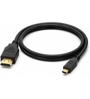 HDMI to HDMI Kablo, 5 Metre 1080P Full HD Hdmi Görüntü ve Ses Aktarım Kablosu, Micro Hdmi Type-D Kamera Tablet Mini Laptop Raspberry Pi TV Monitör Projeksiyon Bağlantı Kablosu