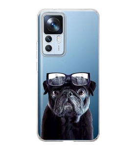 PrintiFy Xiaomi Mi 12T ile Uyumlu 1mm Slim Fit Köpek 3 050f Baskılı Şeffaf  Kılıf