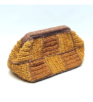 Handmade Kağıt İp Motifli Burslu Tasarım Çanta