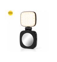XK-FL05 Magsafe Uyumlu Aynalı Mini Led Fill Light Taşınabilir Telefon Standı Fotoğraf Ve Video Işığı - Siyah