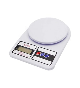 HASSAS TERAZİ 10 KG DİJİTAL MUTFAK TARTISI HASSAS ÖLÇÜM TARTI (Beyaz-Gri)