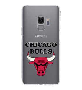 Samsung Galaxy S9 Uyumlu Kamera Korumalı Kapak Chicago Bulls Tasarımlı  Şeffaf  Kılıf