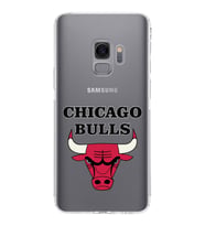 Samsung Galaxy S9 Uyumlu Kamera Korumalı Kapak Chicago Bulls Tasarımlı  Şeffaf  Kılıf