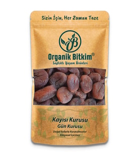 Organik Bitkim Gün Kurusu Kayısı (Kükürtsüz) 500 gr