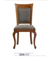 Sandalye 19751 Zus 2135 Klasik MODEL Kayın Aslan Ayak Kırçıl Desen Döşeme El Yapı (Ceviz)