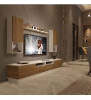 Decoraktiv Trendstyle 5220DAS Mdf Tv Ünitesi Tv Sehpası - Beyaz Pera (Beyaz - Pera)