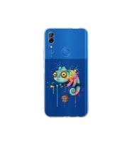 Huawei P Smart S ile Uyumlu Splash Bukalemun Tasarımlı Şeffaf Silikon Kılıf