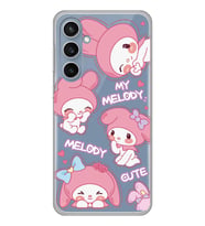 Samsung Galaxy S23 FE Uyumlu Melody Kuromi Desenli Şeffaf Telefon Kılıfı