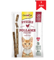 GimCat Sticks Tahılsız Kümes Hayvanı Etli Kedi Ödül Çubuğu 20 Gr X 3 Adet (STD)