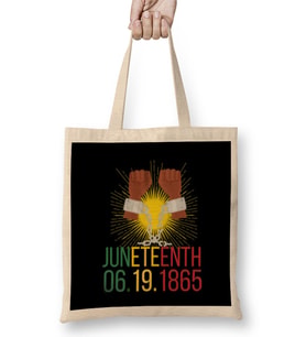 Juneteenth DAY GIFS Bez Çanta Uzun Saplı