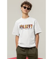 One Piece Luffy Logo Beyaz Tişört