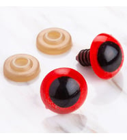 Loren 16 mm Kırmızı 5 Çift Amigurumi Göz