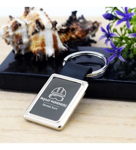 Kişiye Özel İnşaat Mühendisine Hediye Metal Anahtarlık