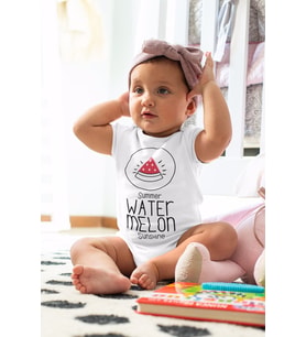 Summer Watermelon Desenli Kısa Kol Unisex Body