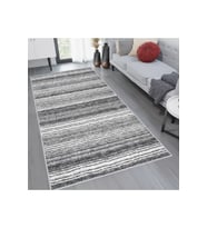 Rovigo Home Dijital Baskı Yıkanabilir Kaymaz Taban Salon Halısı RVG1170 80x300 cm (Gri)