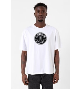 Monsta X Monbebe Coffee Beyaz Erkek Oversize Tshirt